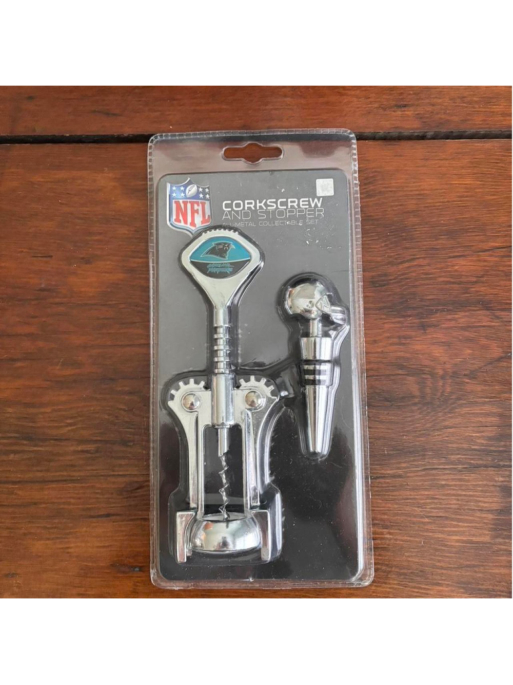 NFL Carolina Panthers corkscrew and stopper set #panthers #wine#carolinapanthers